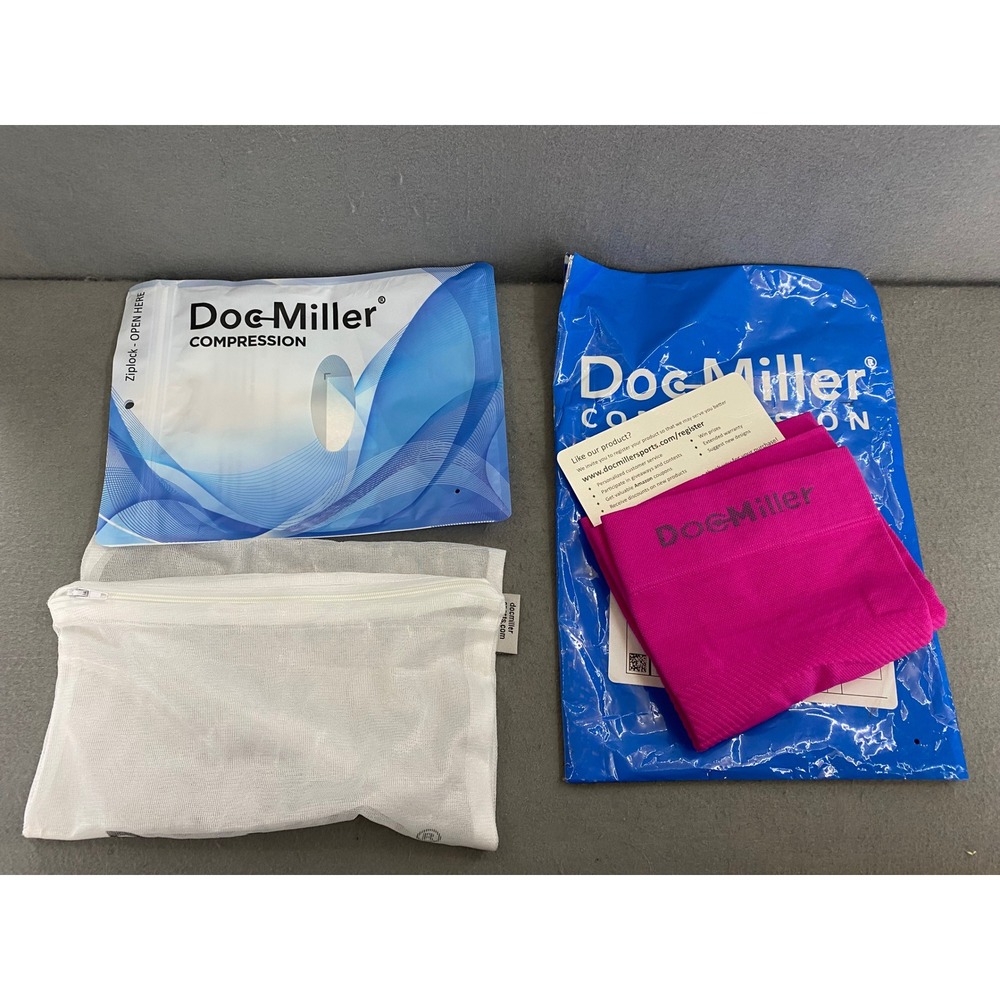 Doc Miller Knee Support Compression Sleeve Pink Medium New 1 Pair